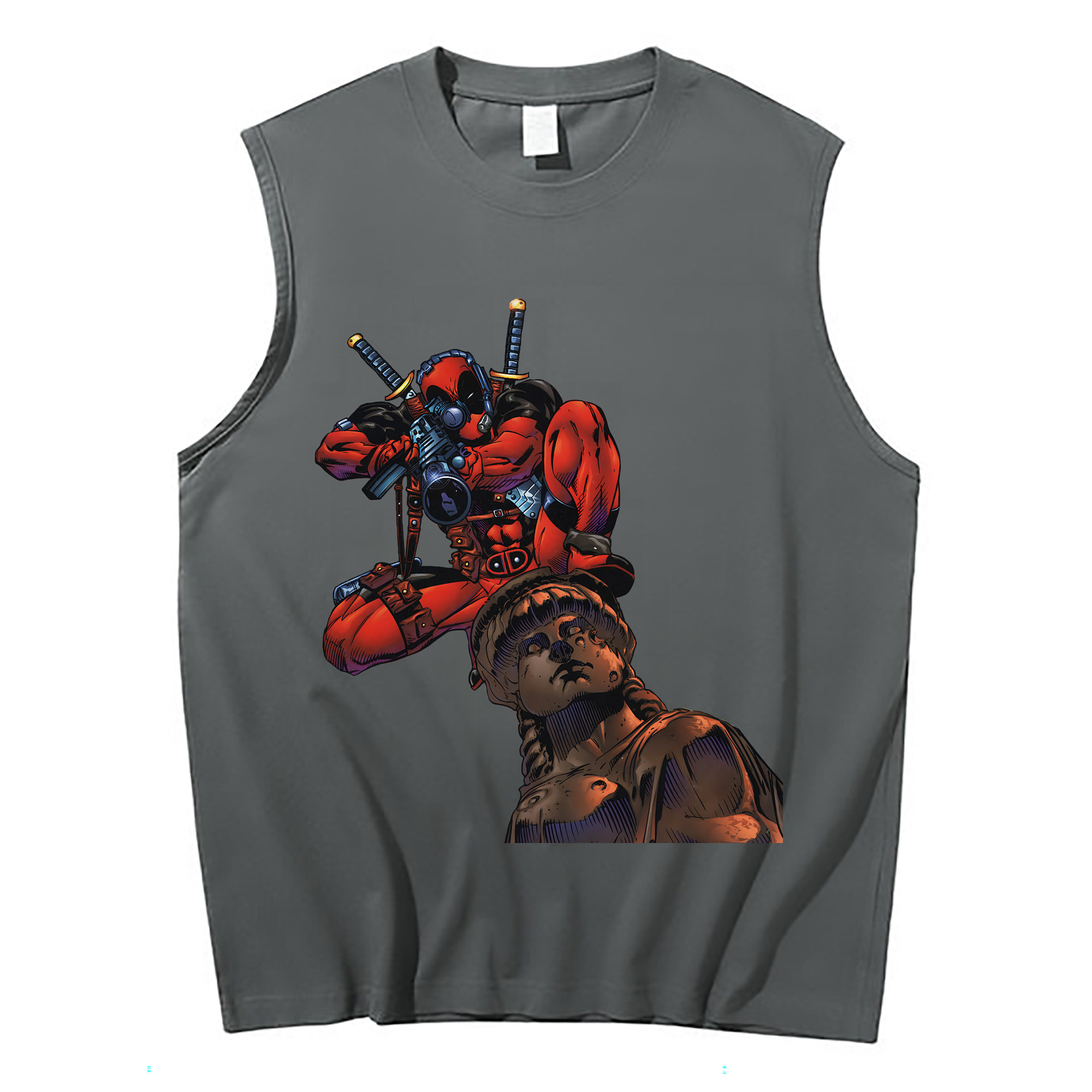 （画像用） Deadpool デッドプール コットン100％タンクトップ（フロントプリント）